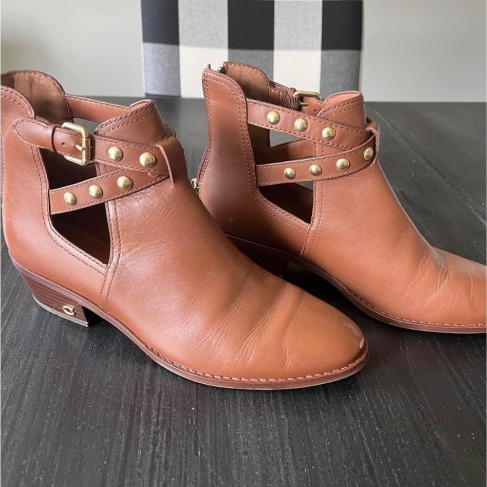 COACH Smooth Leather Booties 8
